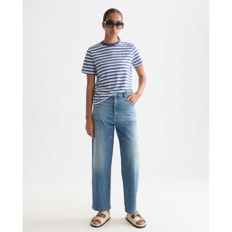 Scotch & Soda Yarn Dye Striped Regular Fit T-Shirt image number 3